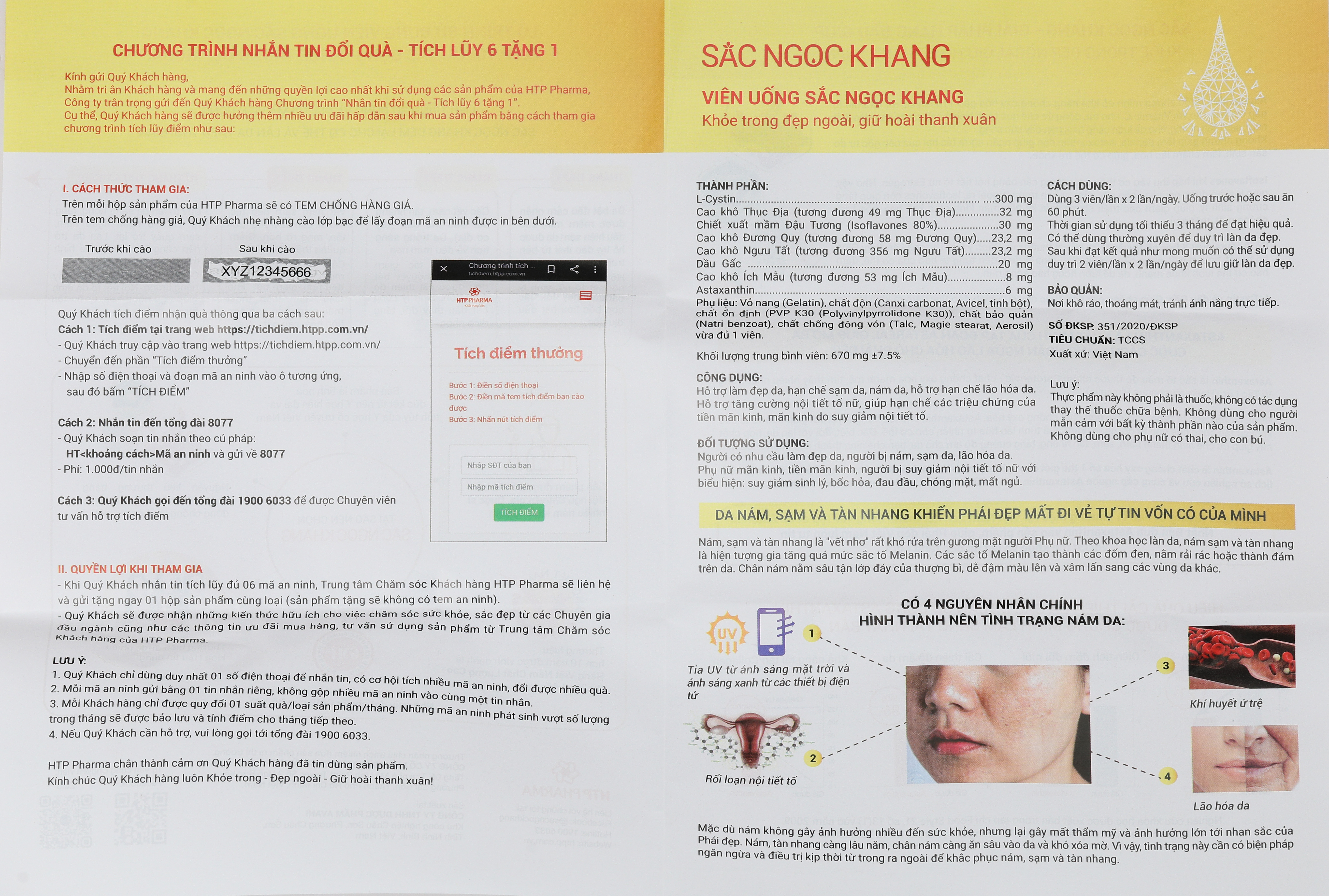 Thực phẩm bảo vệ sức khoẻ: Sắc Ngọc Khang - 23